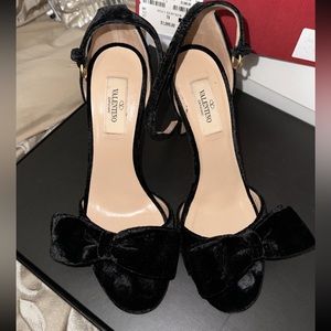 Valentino velvet heels with bows